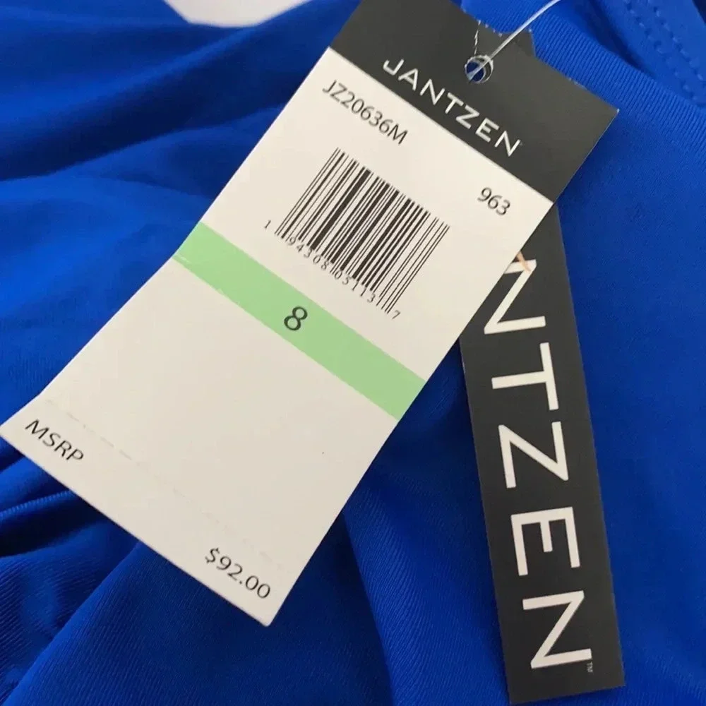 Jantzen Royal Blue One Piece Swimsuit Size 8